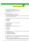 Test Bank For Psychology Eighth Edition by Sandra Hockenbury&comma; Susan Nolan &lpar;PSY101&rpar;