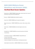 NUR 2206 Midterm Exam Questions and Answers 2025&period; Verified Real Exam Update&period;