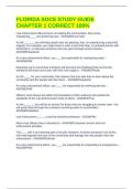 FLORIDA SOCE STUDY GUIDE CHAPTER 1 CORRECT 100&percnt;
