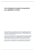 VITA FOREIGN STUDENT EXAM WITH ALL NEEDED TO PASS