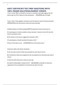 HOST CERTIFICATE TEST PREP QUESTIONS WITH 100&percnt; PASSED SOLUTIONS&sol;NEWEST UPDATE
