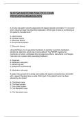 NUR 546 MIDTERM PRACTICE EXAM  PSYCHOPHARMACOLOGY