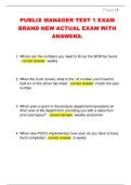 PUBLIX MANAGER TEST 1 EXAM  BRAND NEW ACTUAL EXAM WITH  ANSWERS&period; 
