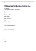 BC EMR LICENSING TEST &lpar;WRITTEN EXAM&rpar; 100 QUESTIONS WITH COMPLETE ANSWERS&sol;NEWEST UPDATE