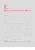 AMS 274 Turbines Final Exam Questions With Correct Answers&period;