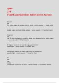 AMS 274 - Final Exam Questions With Correct Answers