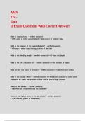 AMS 274 - Unit II Exam Questions With Correct Answers