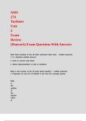 AMS 274 Turbines Unit 3 Exam Review &lpar;Hancock&rpar; Exam Questions With Answers