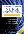 Chemistry and Physics for Nurse Anesthesia 3rd Edition Shubert Test Bank