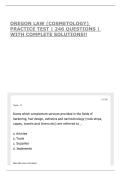 OREGON LAW &lpar;COSMETOLOGY&rpar; PRACTICE TEST &vert; 246 QUESTIONS &vert; WITH COMPLETE SOLUTIONS&excl;&excl;