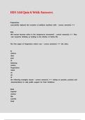 HIS 144 Quiz 6 With Answers