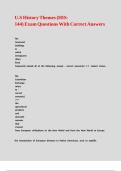 U&period;S History Themes &lpar;HIS-144&rpar; Exam Questions With Correct Answers&period;