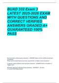 BUAD 332 Exam 3 LATEST 2025-2026 EXAM WITH QUESTIONS AND CORRECT VERIFIED ANSWERS GRADED A&plus; GUARANTEED 100&percnt; PASS