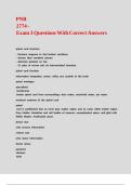 PNB 2774 - Exam 3 Questions With Correct Answers