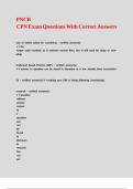 PNCB CPN Exam Questions With Correct Answers