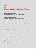 PNB 2775 - Exam 1 Questions With Correct Answers&period;