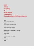 D278 WGU&period; Scripting & Programming Foundations Exam Questions With Correct Answers&period;