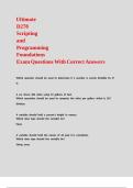 Ultimate D278 Scripting and Programming Foundations Exam Questions With Correct Answers&comma;