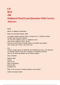 LR BSN 206 Hallmark Final Exam Questions With Correct Answers &comma;