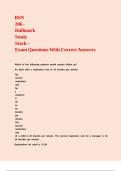 BSN 206 - Hallmark Study Stack &ndash; Exam Questions With Correct Answers