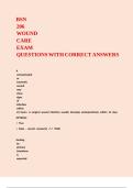 BSN 206 WOUND CARE EXAM QUESTIONS WITH CORRECT ANSWERS&period;