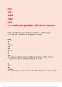 BSN 206 - Vital Signs post tests and exam questions with correct answers&period;