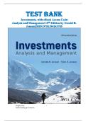 Test Bank for Investments&colon; Analysis and Management&comma; 15th Edition by Charles P&period; Jones & Gerald R&period; Jensen  ISBN-13 978-1394243785&ndash; Complete Exam Questions and Answers
