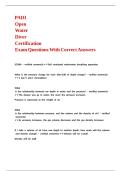 PADI Open Water Diver Certification Exam Questions With Correct Answers 