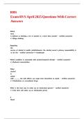RBS Exam RVS April 2025 Questions With Correct Answers&period;