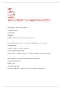 RBS FINAL EXAM WITH 100- CORRECT ANSWERS 2024-2025