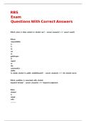RBS Exam Questions With Correct Answers&period;