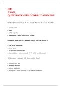 RBS EXAM QUESTIONS WITH CORRECT ANSWERS