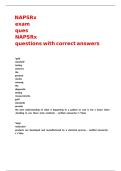 NAPSRx exam ques NAPSRx questions with correct answers 