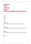 ACTION CPT - Practice Exam Questions With Correct Answers&period;