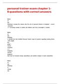 personal trainer exam chapter 1-8 questions with correct answers