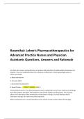 Rosenthal Lehne-s Pharmacotherapeutics for Advanced Practice Nurses and Physician Assistants