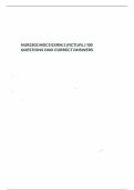NUR2502 MDC3 EXAM 2 (ACTUAL ) 100 QUESTIONS AND CORRECT ANSWERS