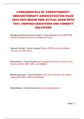 FUNDAMENTALS OF CHEMOTHERAPY IMMUNOTHERAPY ADMINISTRATION EXAM 2025-2026 BRAND NEW ACTUAL EXAM WITH 100- VERIFIED QUESTIONS AND CORRECT SOLUTIONS 