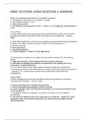 MGMT 4513 FINAL EXAM QUESTIONS & ANSWERS