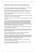 MGMT 4513 FINAL FED TALK QUIZ QUESTIONS