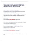 EMPLOYMENT LAW EXAM &lpar;HUMAN RESOURCE DEVELOPMENT TEST OVER EMPLOYMENT LAWS&rpar; &vert;&vert; GRADED A&plus;&vert;&vert;LATEST UPDATE 2025&sol;26
