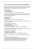 MGMT 4513 FINAL EXAM QUESTIONS & ANSWERS