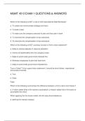 MGMT 4513 EXAM 1 QUESTIONS & ANSWERS