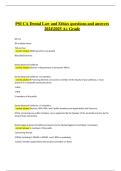  PSI California Dental Law and Ethics Exam &vert; Latest 2024&sol;2025 &vert; Actual Exam Questions with Correct Detailed Answers &vert; Verified & Graded A&plus;