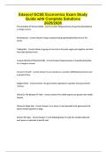 Edexcel GCSE Economics Exam Study Guide with Complete Solutions 2025&sol;2026