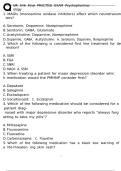 NR 546 Final PRACTICE EXAM Psychopharmacology
