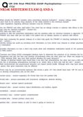 NR546 MIDTERM EXAM Q AND A