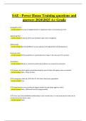 SAE Power House Training 2024&sol;2025 &vert; Verified Questions with Correct Answers &vert; Latest A&plus; Solutions