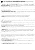 BSC 546 Final Exam Review Material STUDY THIS