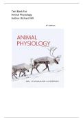 Test Bank For Animal Physiology 5th Edition by Richard W&period; Hill&comma; Margaret Anderson&period; All Chapters 1-30&period; Latest Version &period;